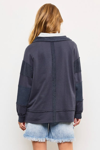 Leslie Wide V Neck Top