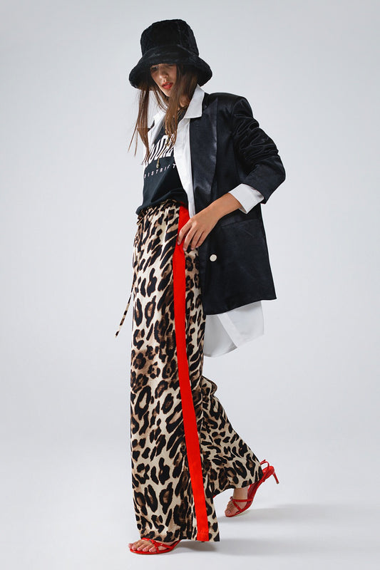 Zara Leopard Track Pants