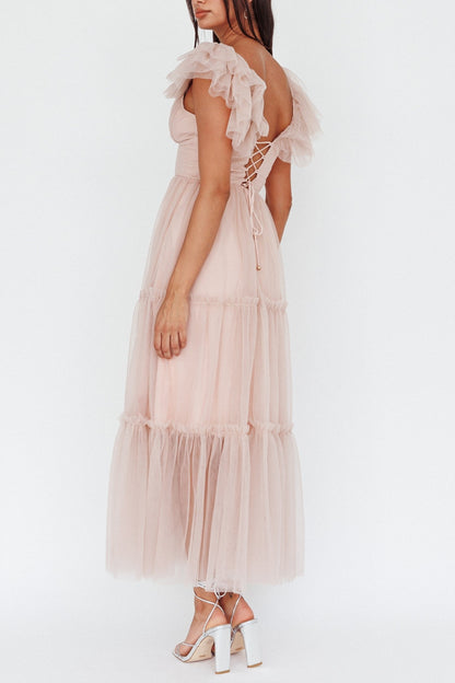 Serena Flowy Tulle Maxi Dress
