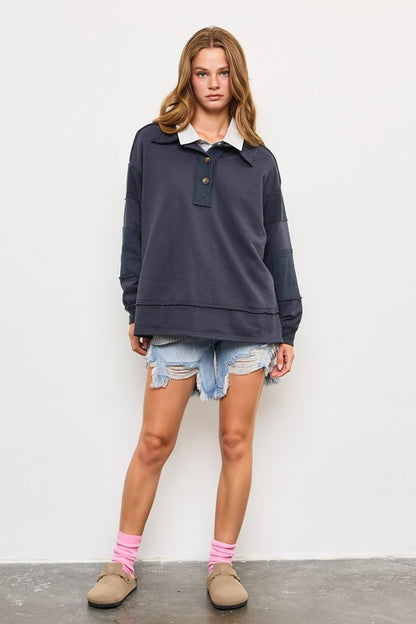 Leslie Wide V Neck Top