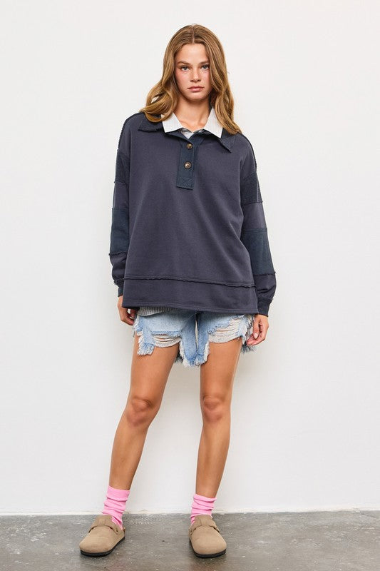 Leslie Wide V Neck Top